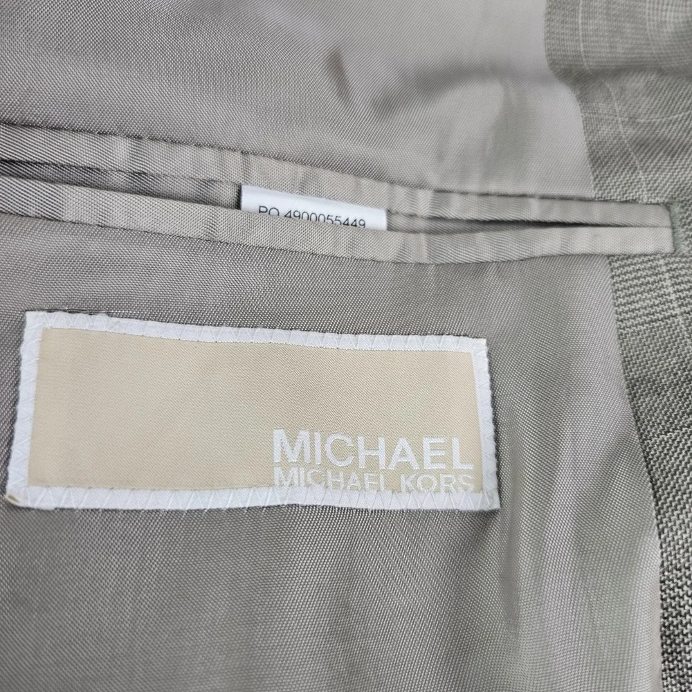 MICHAEL KORS Blazer Sport Coat Casual Two Button Jacket Size 46L Suit Mens Pants